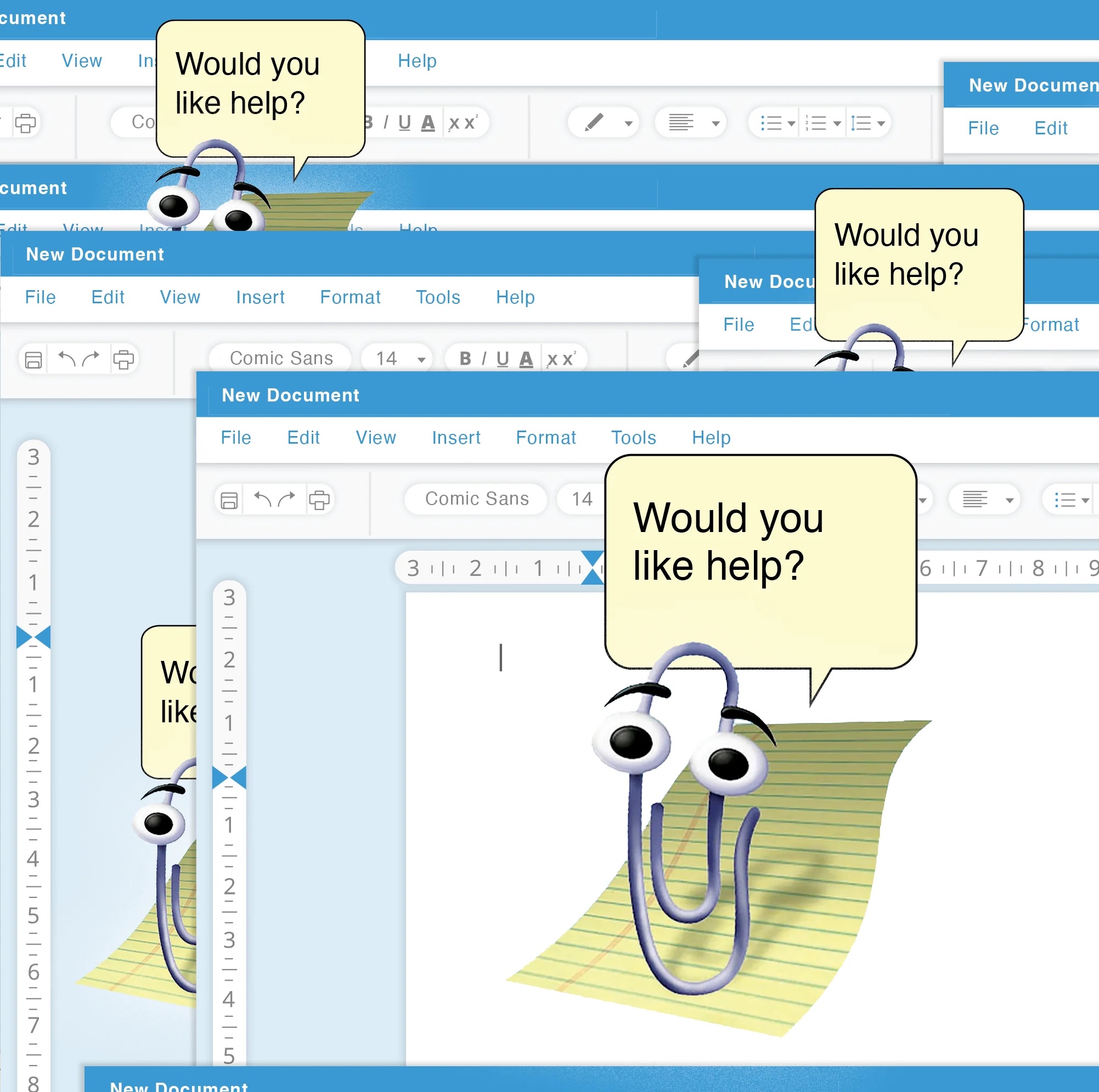 Clippy, the Microsoft Office assistant.