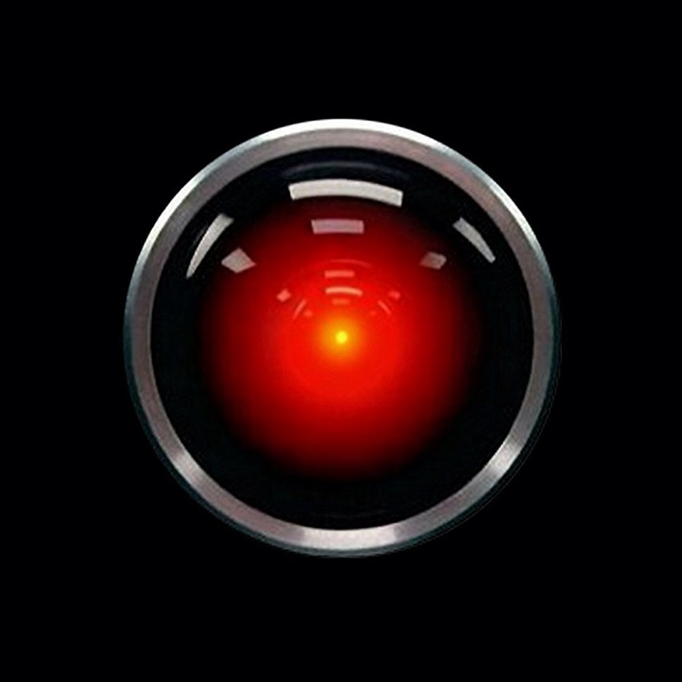 HAL 9000, a glowing red camera eye.